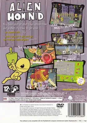 Alien Hominid box cover back